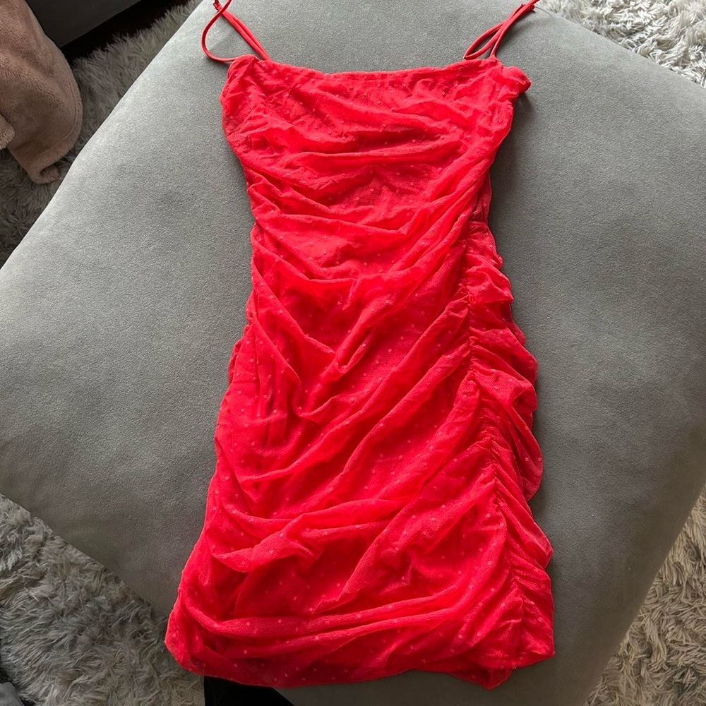 Lucy in the Sky Vibrant Red Mini Dress